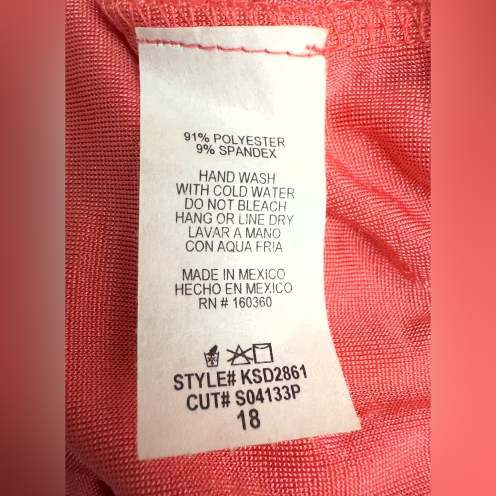 PrettyLittleThing CORAL ONE SHOULDER SLINKY HIGH SLIT MAXI DRESS   US 14     NWT - Picture 10 of 10
